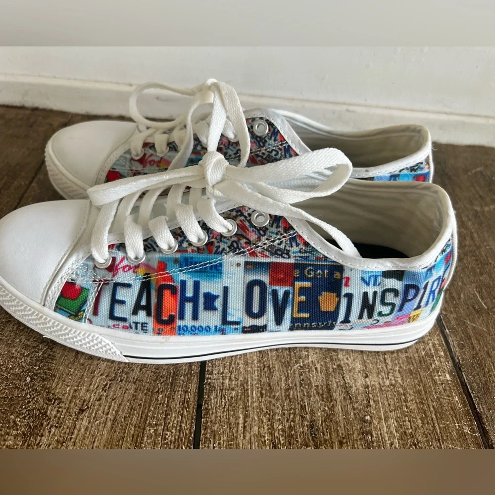 Tennis Shoe Women’s Lace Up - Teacher Inspired - Teach Live Inspire - Si… - Picture 1 of 7